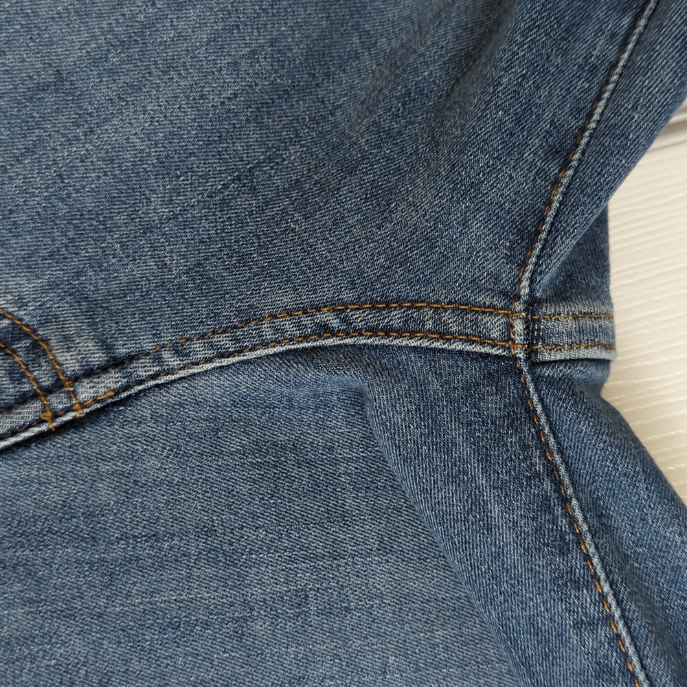 Frame Slim Palazzo Disarm Medium Wash High Waisted Wide Straight Leg Jeans 28 - Picture 12 of 15